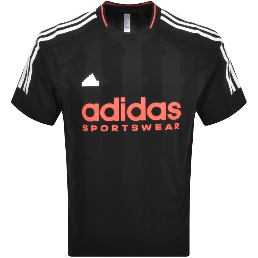 adidas House Of Tiro Jacquard T Shirt Black Mainline Menswear